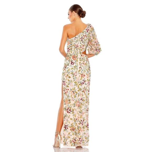 Mac Duggal A5567 Print Long Formal Slit Dress - 4 - Picture 3 of 3